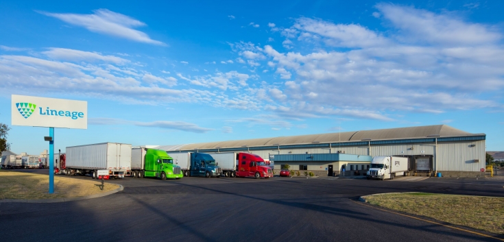 Exterior photo of Lineage's Kennewick facility