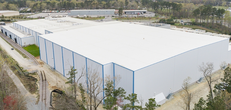 aerial photography of cold storage warehouse