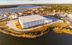 Exterior warehouse at sunset