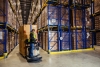 Interior of Lineage automated cold storage warehouse facility.